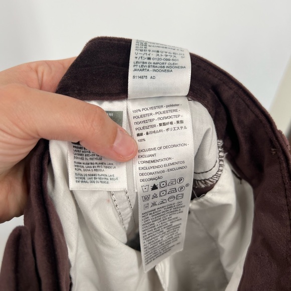 Levi’s High Rise Baggy Trouser Pants Velour - Picture 7 of 8